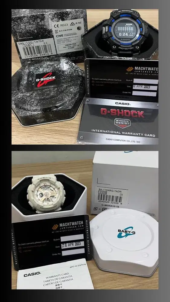 G Shock GBD100 Ori Fullset + Baby G BA110 – Siap Pakai Nego Tipis