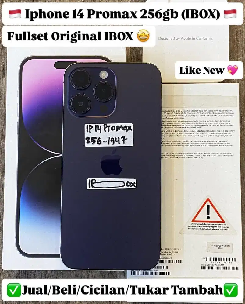 Iphone 14 Promax 256 Gb Deep Purple ibox