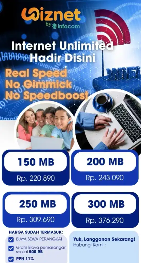 Pasang Internet Wifi Unlimited