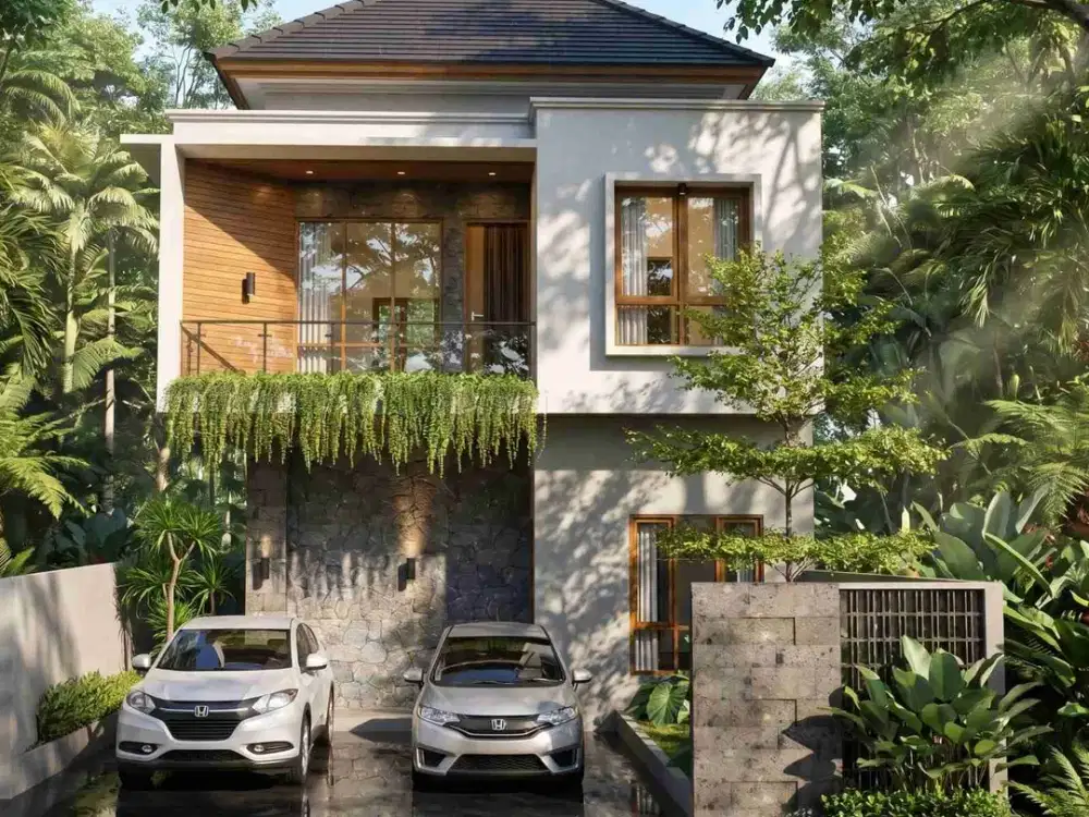 Jual Rumah konsep Modern Tropical Open Space di dekat Taman Lumintang Denpasar