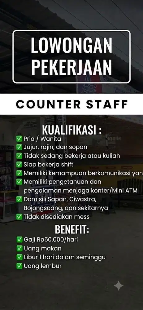 Jaga Konter pulsa Mini ATM