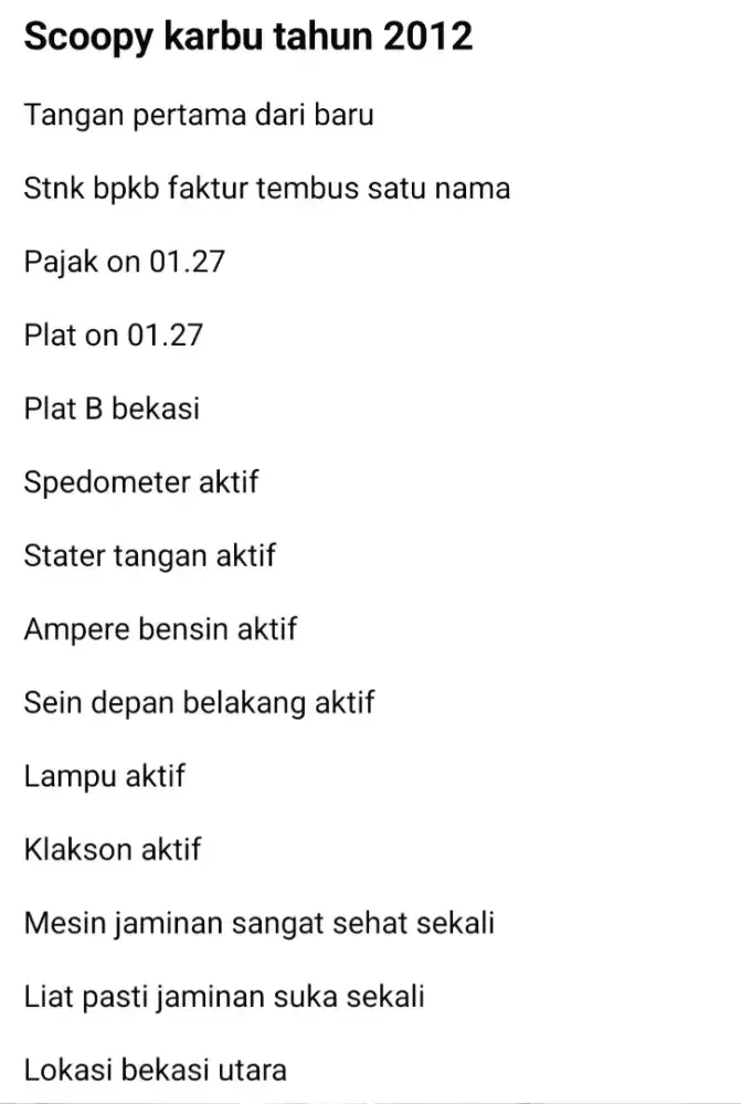Scoopy karbu tahun 2012