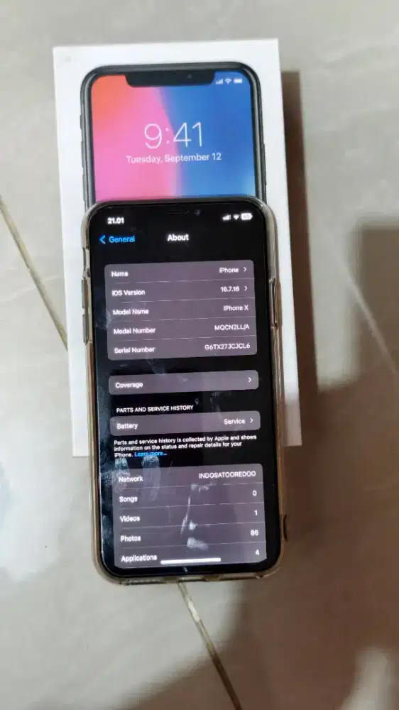 Iphone x mulus 256gb fulset siap pakai