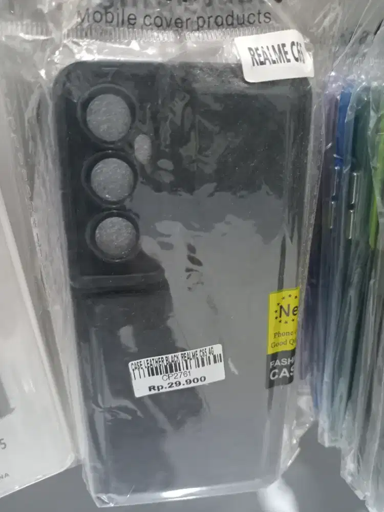 CASE LEATHER BLACK REALME C65 ATLANTIS DAHSYAT