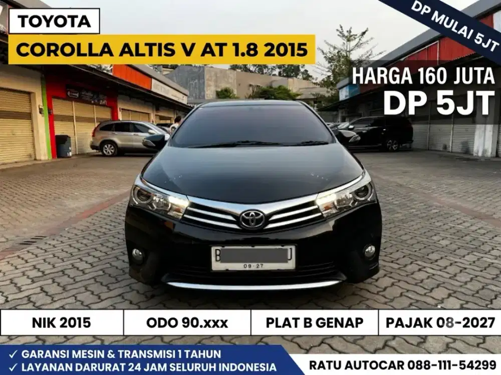 DP PROMO 5JT ALTIS V MATIC 2015 HITAM
