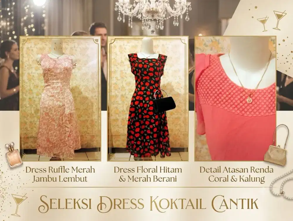 110k dapat 3 cocktail dress cantik!!!