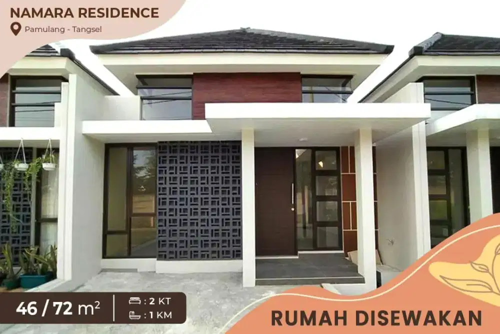 Disewakan Rumah 1 Lantai Namara Residence Pamulang Tangerang Selatan