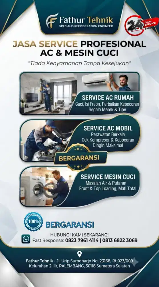JASA SERVICE AC Rumah,AC Mobil,dan Mesin Cuci .Bergaransi