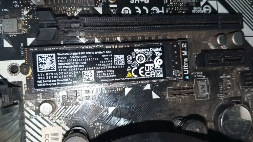 SSD nvme 512gb merk WD pcie gen 4x4 normal sekali siap kerja