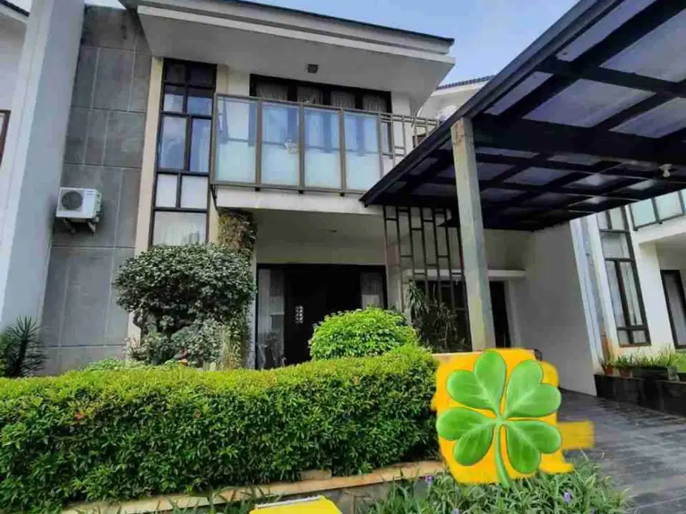 Rumah Mewah 2 Lantai, Semi furnished, Bebas Banjir, ada club house di Cluster elit Asia Tropis kota Harapan Indah, bekasi