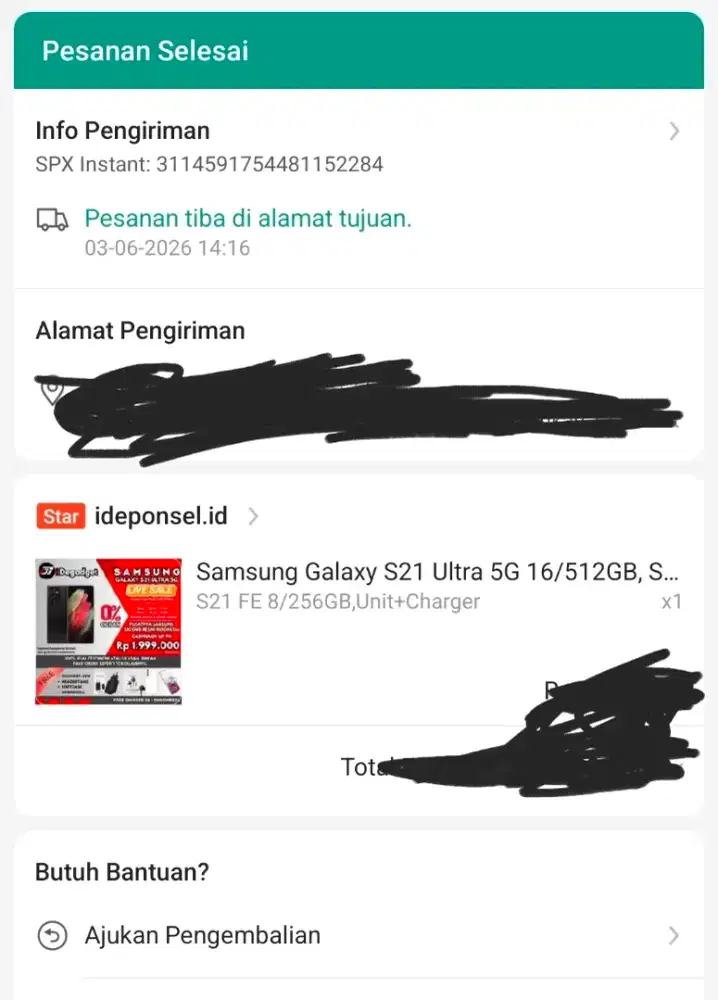 SAMSUNG S21 FE 5G 8/256 normal bos 2buln pakai