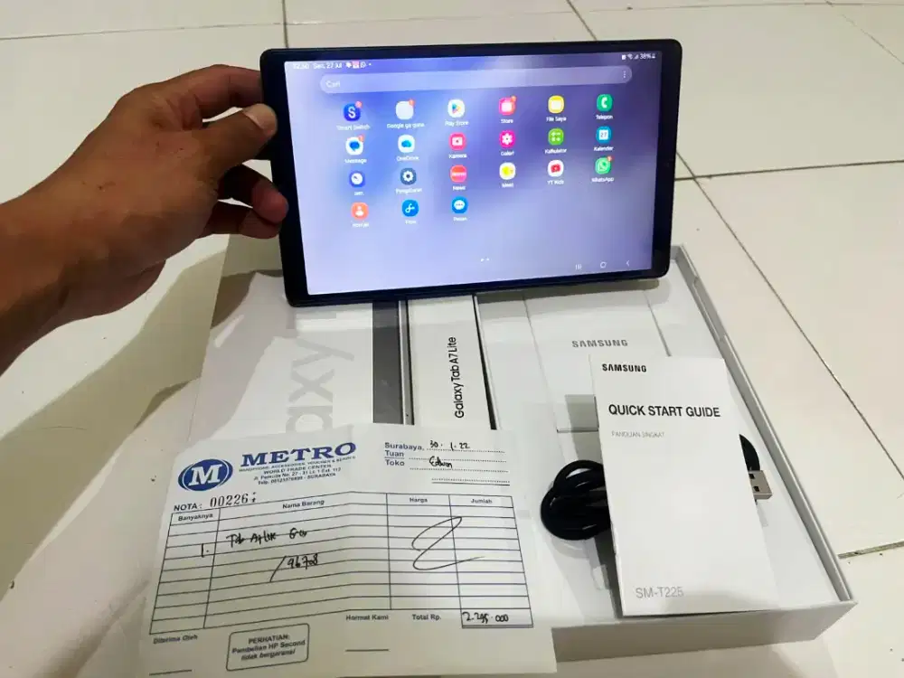 Dijual Samsung Galaxy Tab A7 warna gray (second)