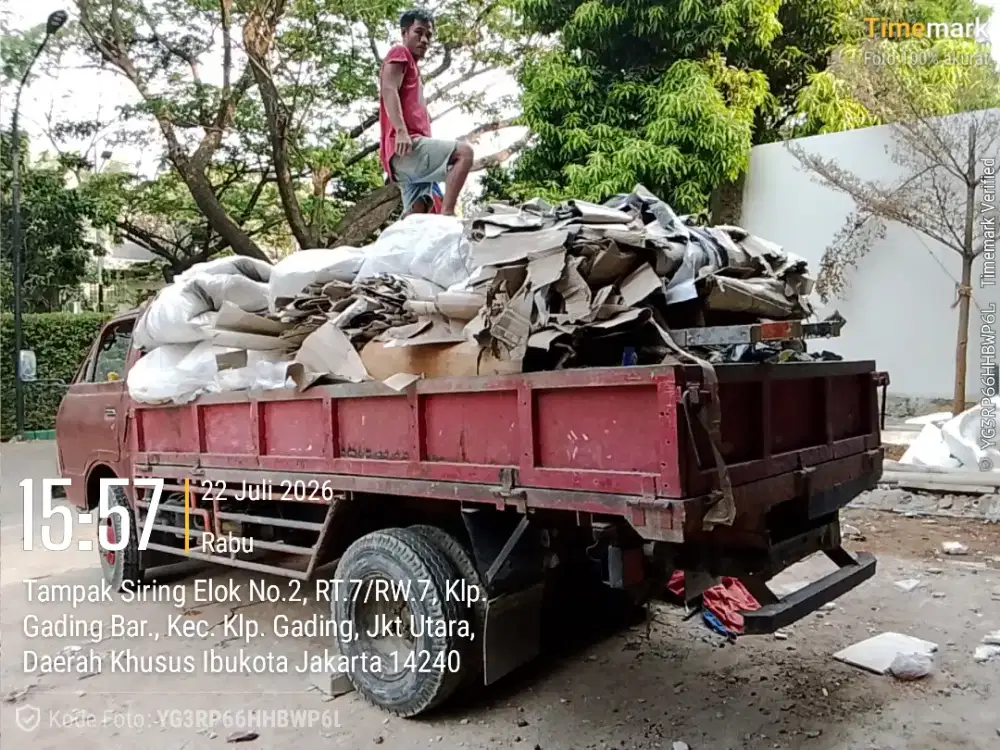 Jasa buang puing sampah proyek