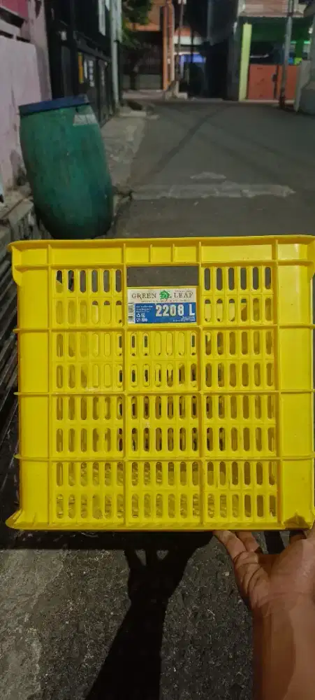 Keranjang plastik green leaf