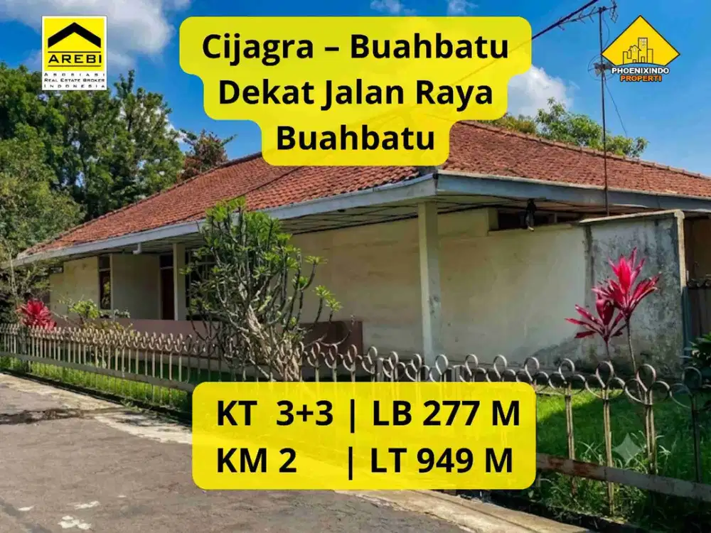 Dijual Rumah Luas Dekat Jalan Raya Buahbatu Daerah Cijagra | LT 949