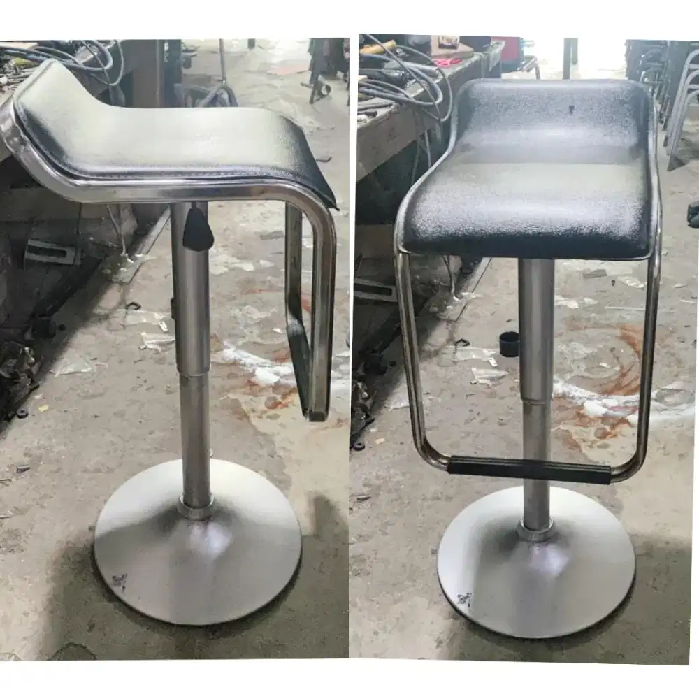kursi Bar Bekas kursi Cafe hidrolis kaki besi chrome