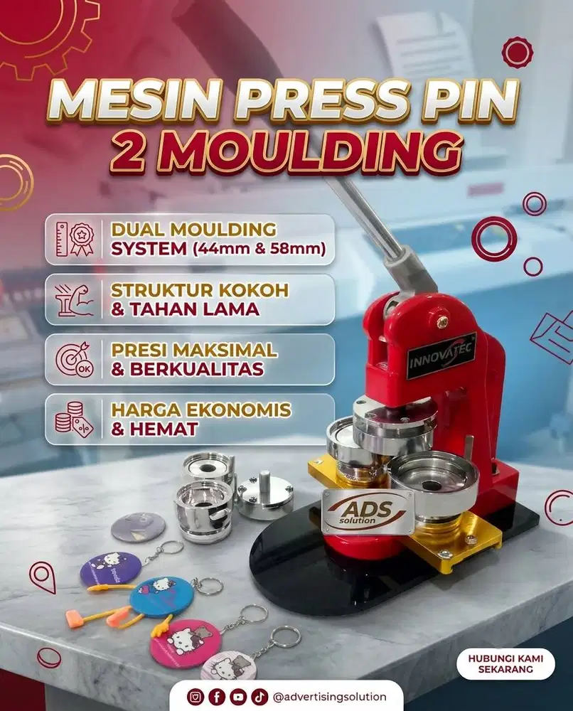 ALAT PRESS PIN 2 MOULDING LUBANG BULAT DAN LUBANG KOTAK SISTEM ROTARY