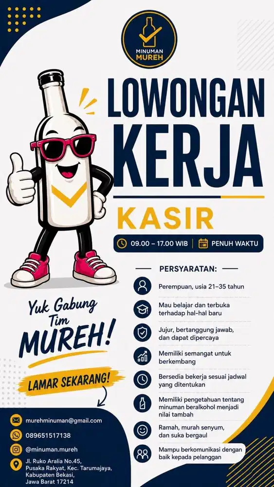 Lowongan Kasir Full Time