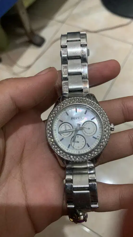 Jam Tangan Fossil Stella ES-3280 Original Silver