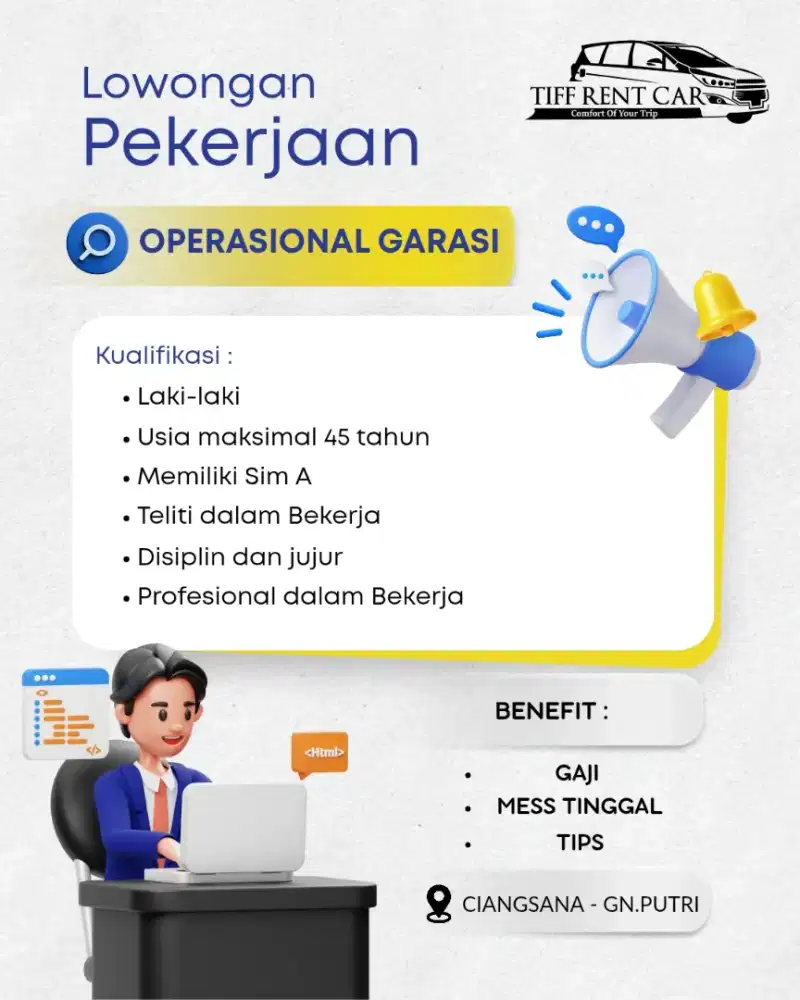 Lowongan Kerja - Operasional Garasi