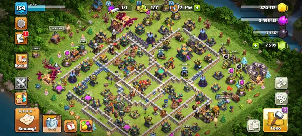 Jual akun Clash of clans