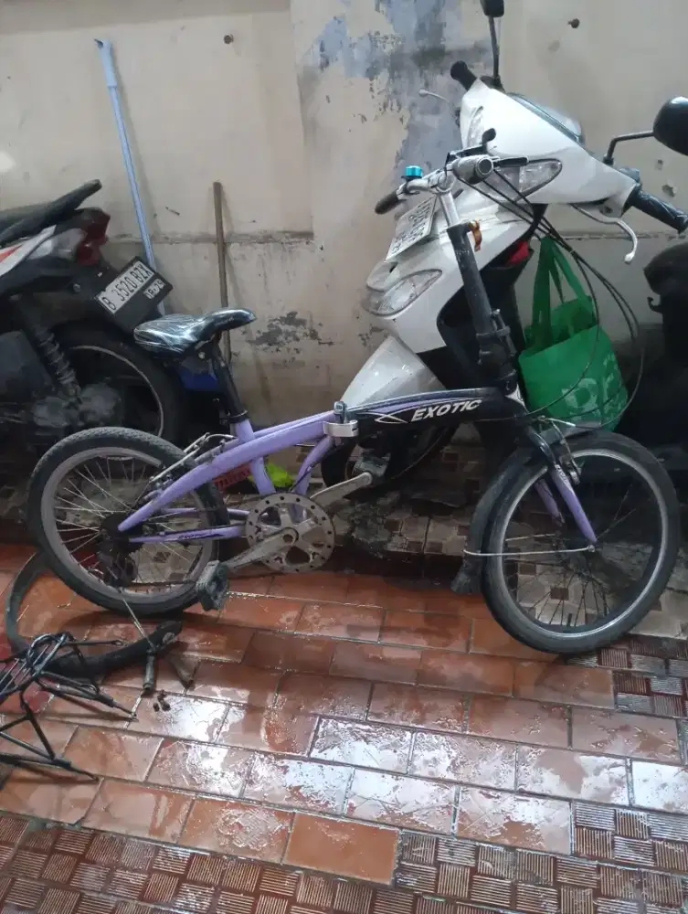 Sepeda lipat exotic 6 speed jual apa adanya bosque