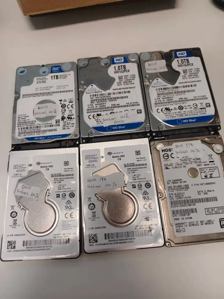 Hdd laptop intermal 1 TB crntinel 100%