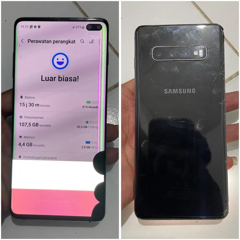 SAMSUNG S10+ (SIDIK JARI ON) RAM 8 / 128