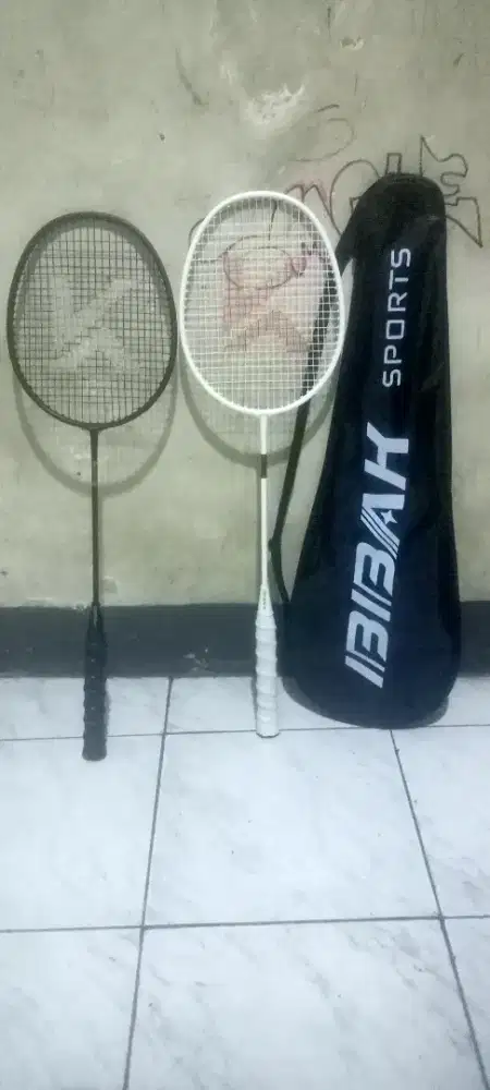 Jual cepet raket badminton merk bibak sport tarikan 22lbs 1x pakai