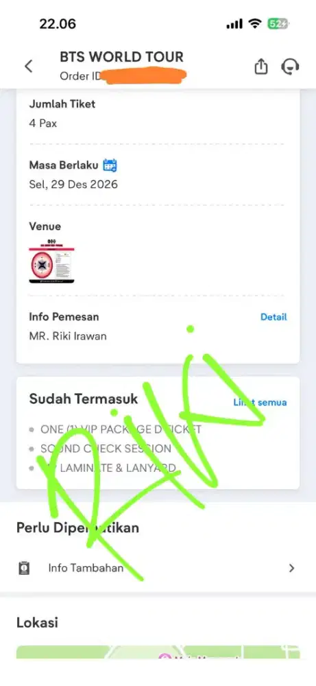 Jual tiket BTS VIP D day 3