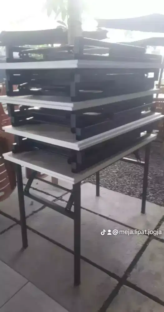 Meja lipat engsel melamin