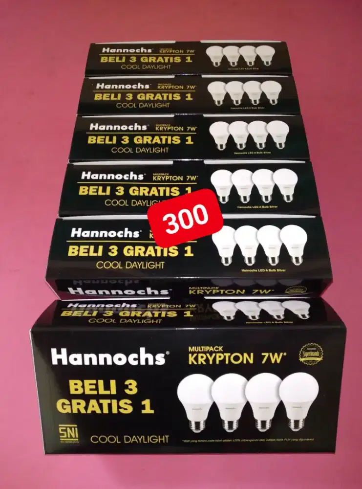 paket hemat lampu led hannochs jamin baru ori borong semua siap antar