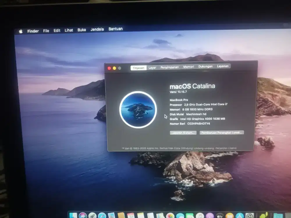 Macbook pro core i7 8/750gb