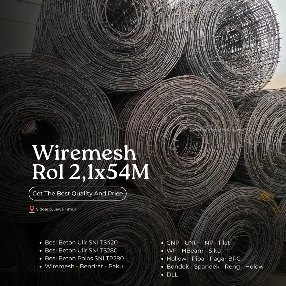 Ready wiremesh rol dan lembar praktis siap pakai
