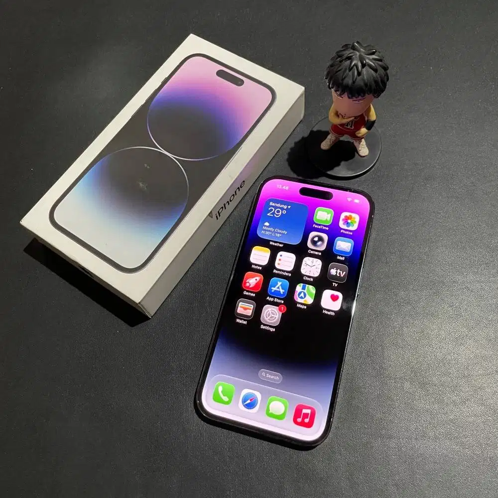 iPhone 14 Pro 128gb Bea Cukai Sinyal Permanen Deep Purple Fullset