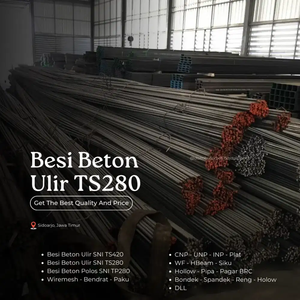 Jual besi beton polos dan ulir SNI murah