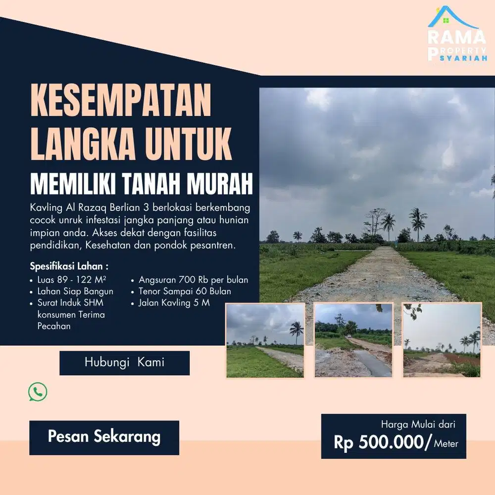 KAVLING 30 JUTAN KAMPUS ITERA DEKAT KOTA BARU BANDAR  LAMPUNG