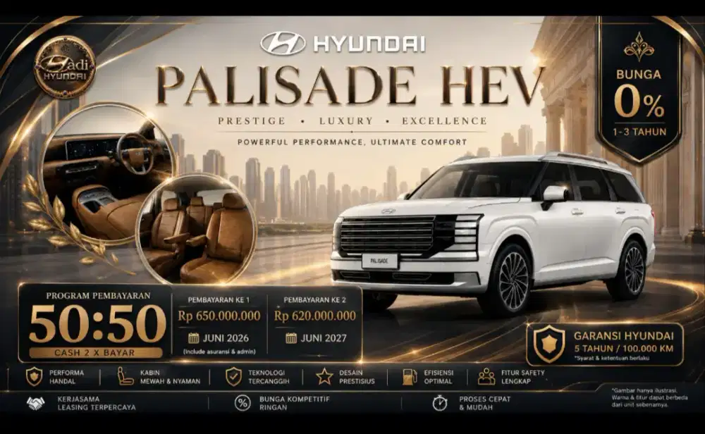 Hyundai new palisade calligraphy mobil baru awd fwd hev ready 2026