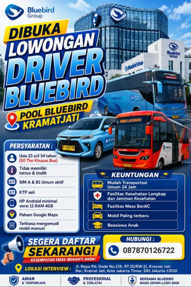 Lowongan Driver Bluebird