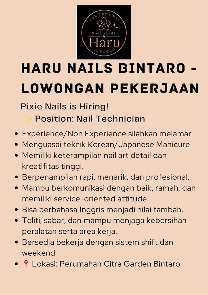 Lowongan Pekerjaan Nail Artist