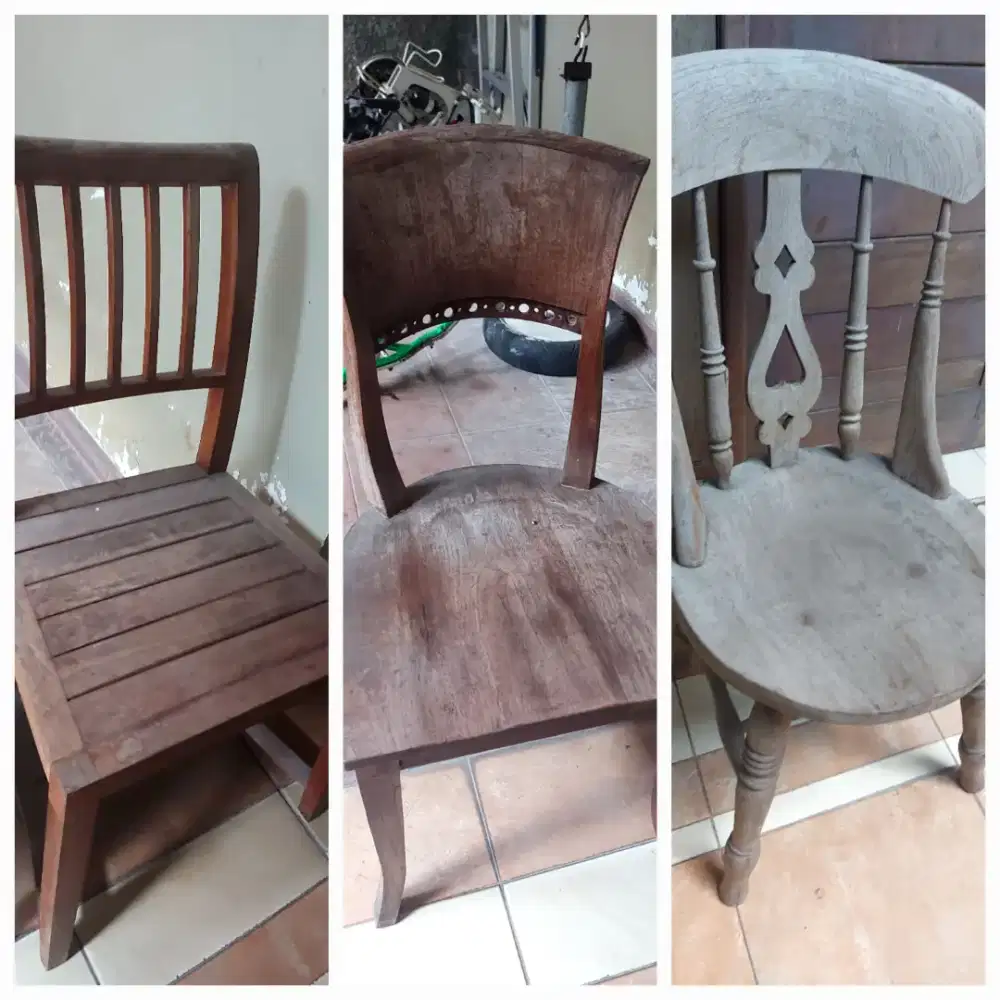 Jual kursi jati bekas semple