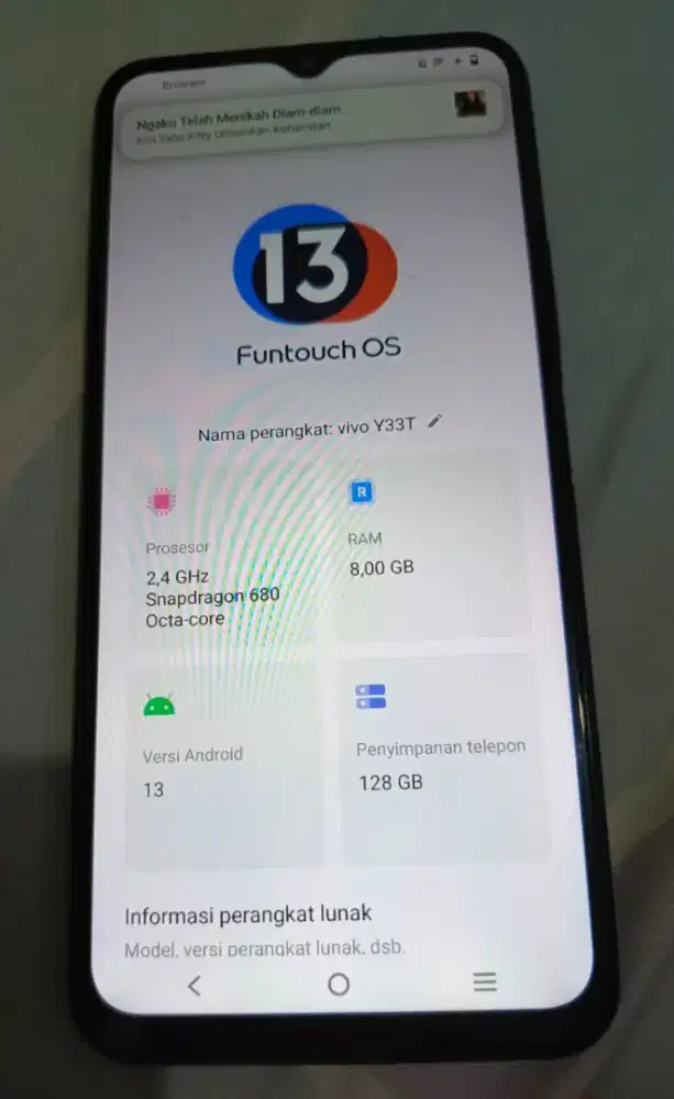 Vivo y33t 128gb