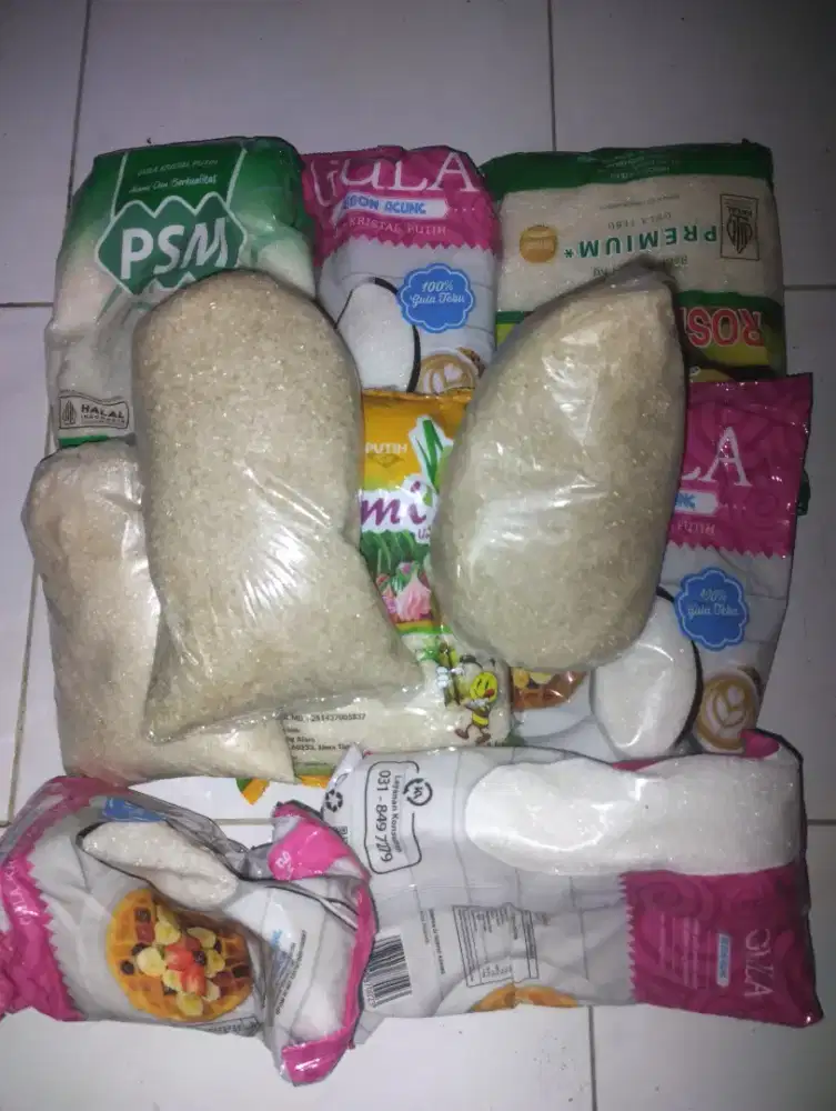 Borongan Gula 1 kg berbagai merk