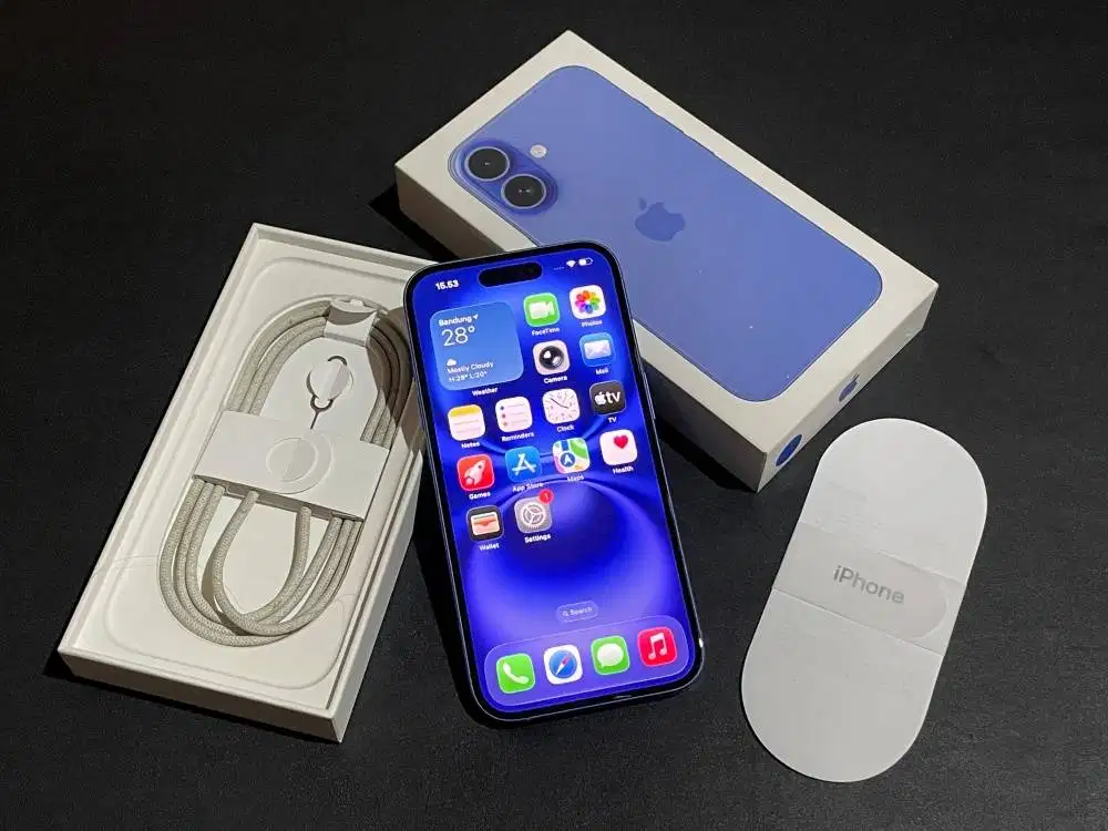iPhone 16 128gb Garansi iBox Digimap ID/A Ultramarine Fullset Original