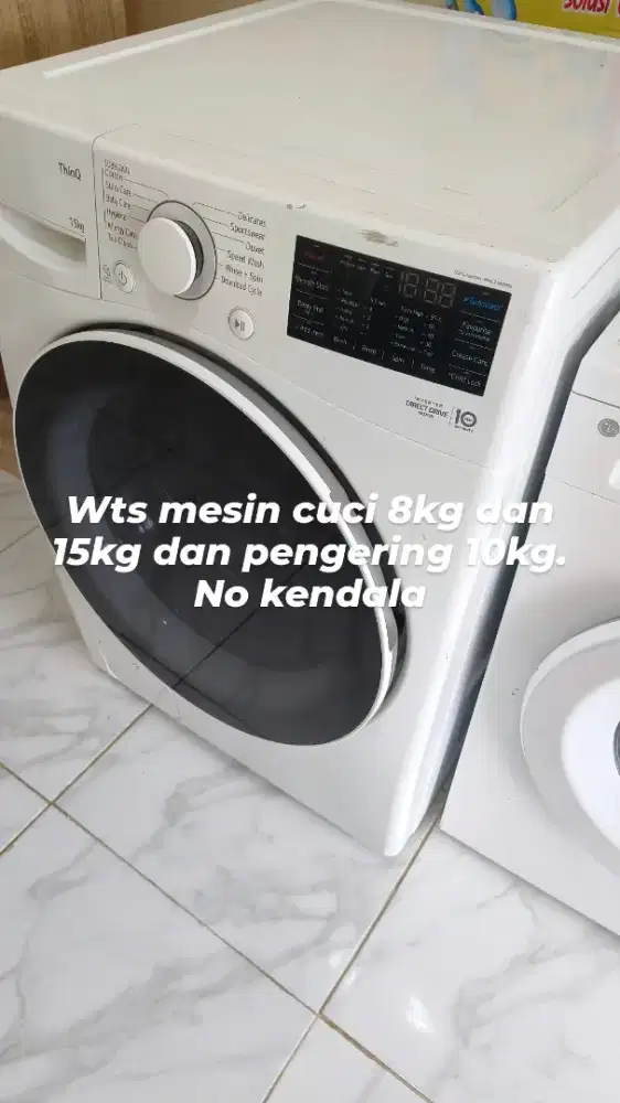 Mesin cuci 8kg dan 15kg