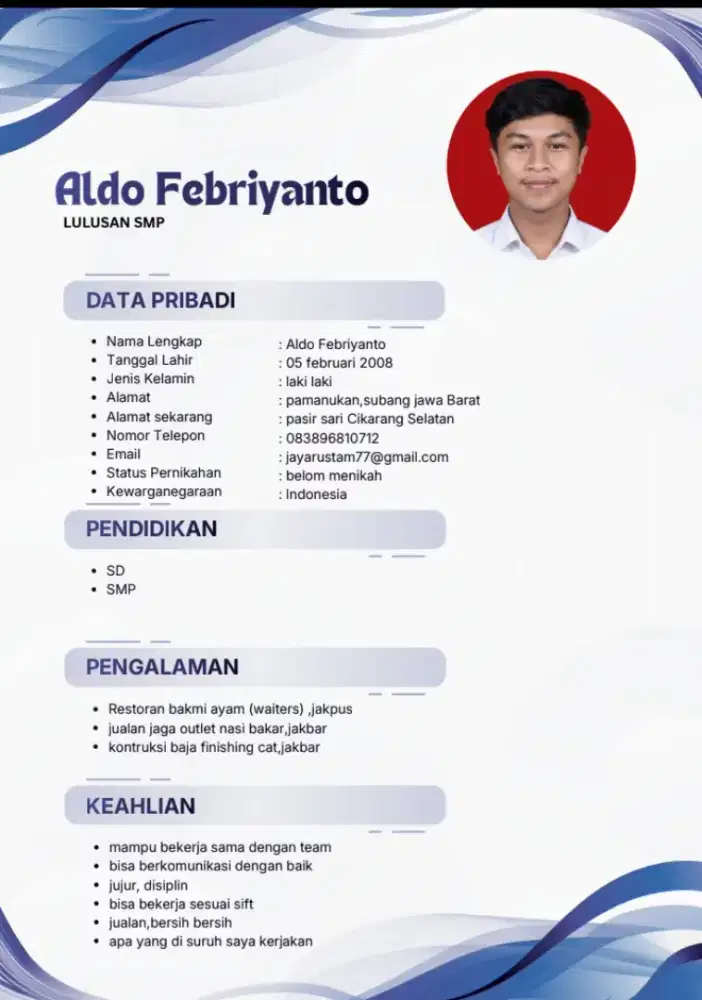 info lowongan kerja apaa aja
