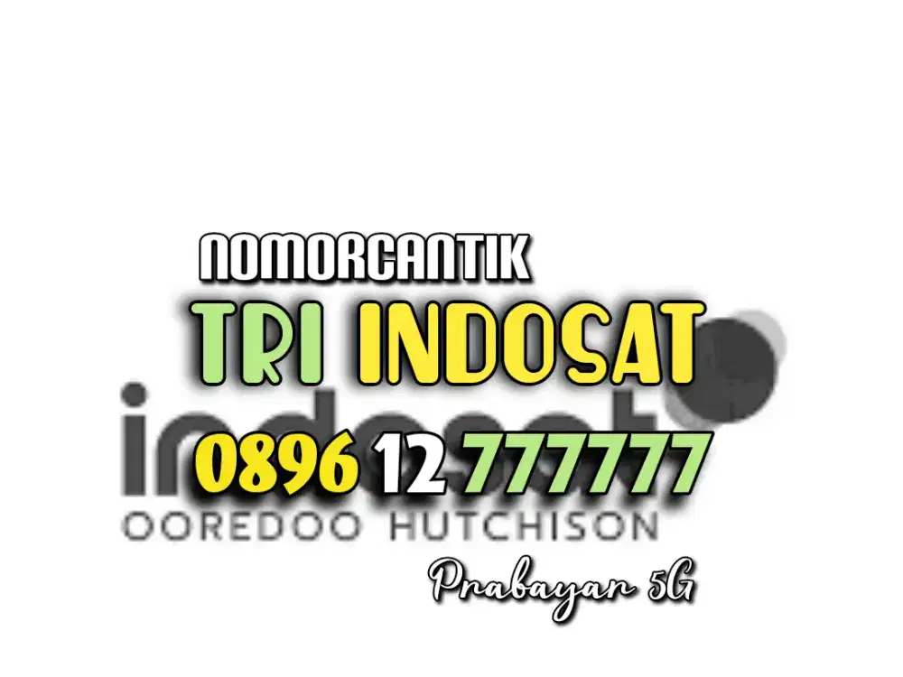 (bisa COD) PROMO Nomor CANTIK kartu TRI INDOSAT HOKI HEXA 777777