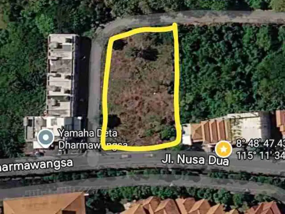 Tanah Hook Jalan Utama Darmawangsa Nusa Dua