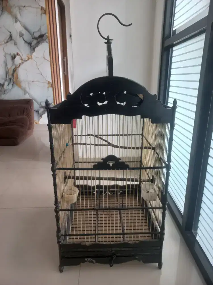 Kandang Ukir burung Jati NO 1