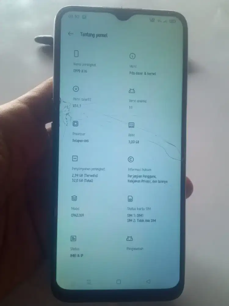 Oppo A16 Original Ram 3/32.